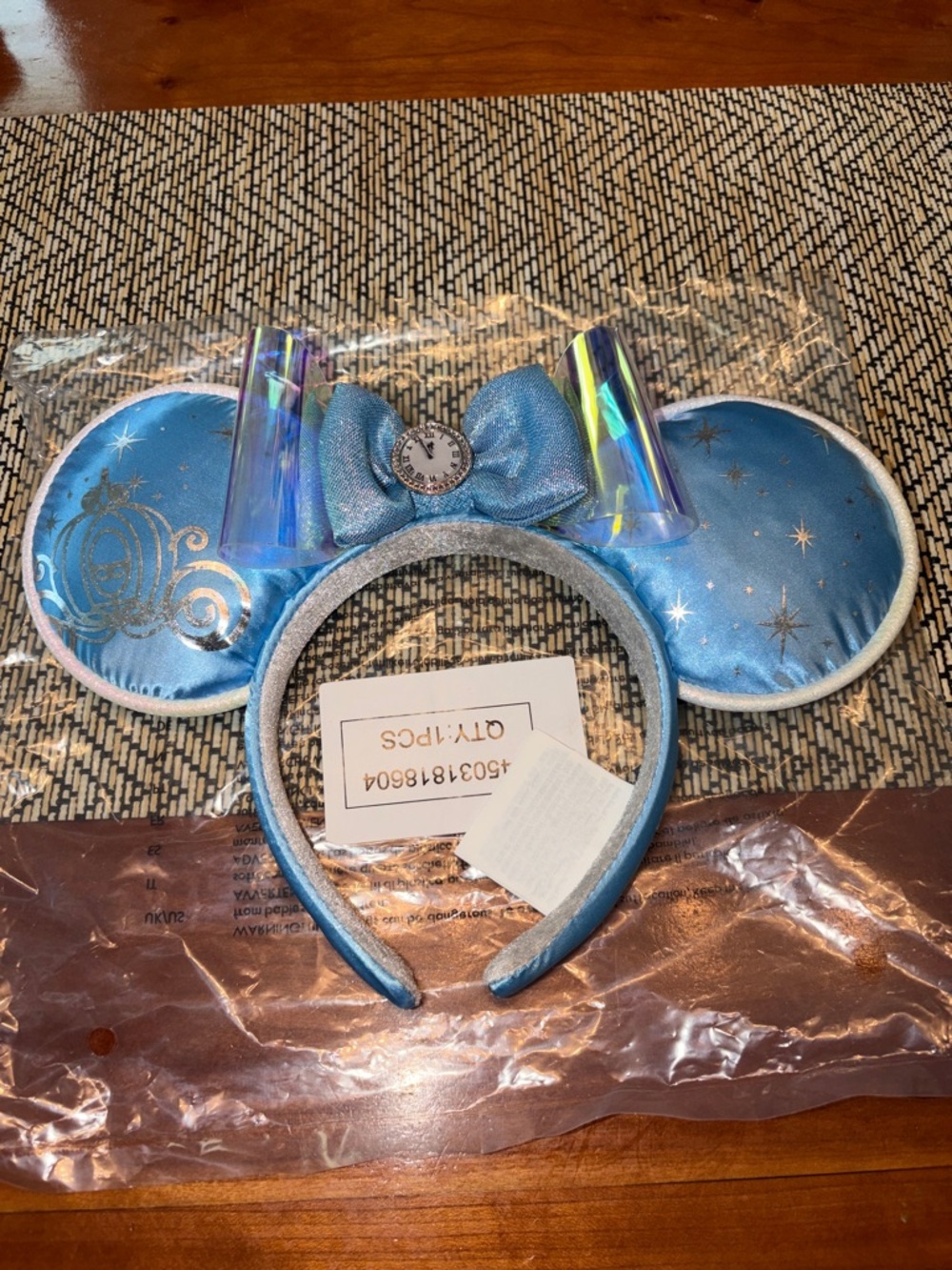 DISNEY CINDERELLA Ear Headband with Bow